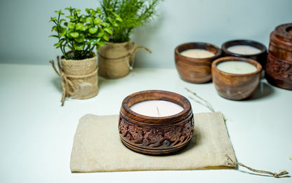 Sheesham Wood Soy Wax Candl...