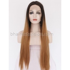 Outre Synthetic Lace Wigs Silk Straight Kanikalon Heat Resistant Synthetic Wigs