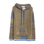 Marni Openwork Marled Cotton Sweater Hoodie, Main, color, Vivid Blu