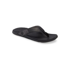 OluKai Tuahine Waterproof Flip Flop, Main, color, Black / Black