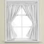 Westerly White Bathroom Window Curtain Pair