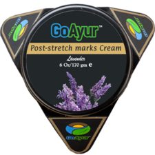 Ayurvedic Lavender Post-Stretch Marks Cream - 6 Oz, Fade Away Stretch Marks On Thighs, Stomach, Natural Body Moisturizer, Enriched with 100% Herbal Actives & Essential Oils @ GoAyur.com
