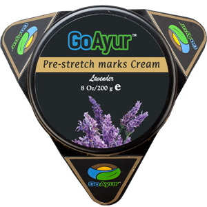 Natural Lavender Pre-Stretch Marks Cream - 6 Oz,  Ayurvedic Stretch Marks Prevention Cream with Rejuvenating Antioxidants & Natural Ingredients, Paraben Free Formula @ GoAyur.com