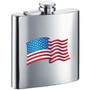 Visol American Flag Stainless Steel 6oz Hip Flask