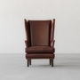 Candolim Leather Wingback Chair