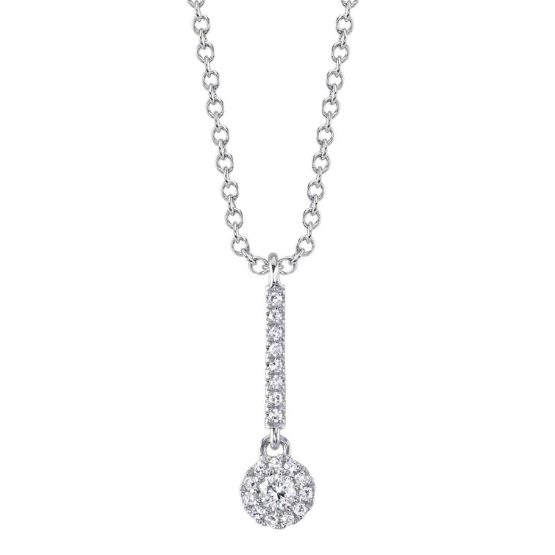 14K White Gold Diamond Neck...
