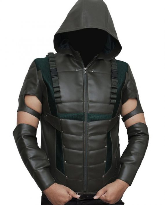 Oliver Queen Arrow Hooded Costume | Top Celebs Jackets