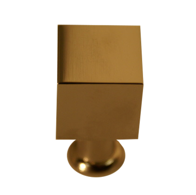 MODERN CUBE KNOB - Eclectic Geometric Design, Brass Finish, Decorative Drawer Pull For Any Cabinets