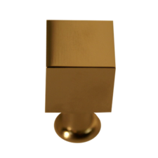 MODERN CUBE KNOB - Eclectic Geometric Design, Brass Finish, Decorative Drawer Pull For Any Cabinets