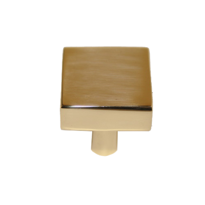 CLASSIC SQUARE KNOB - Brass Cabinet Knobs for a contemporary kitchen, bathroom etc. Brass Finishes @ Signaturethings.com