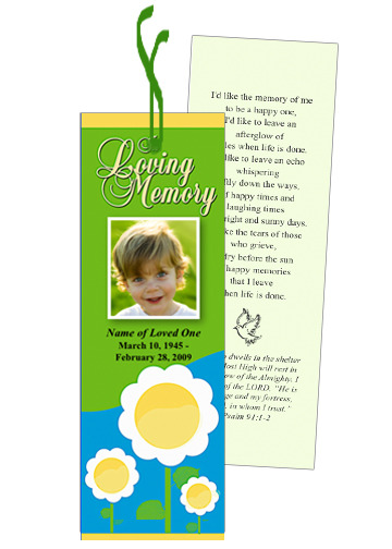 Playful Memorial Bookmark T...