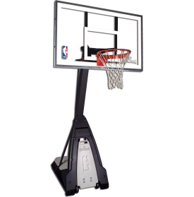Spalding Beast 60" Glass Portable Basketball Hoop 