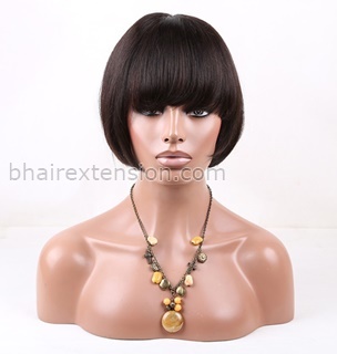 Bob Style Human Hair Full L...