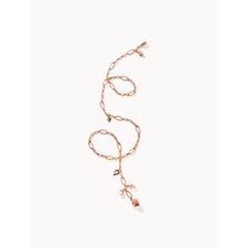 18k Rose Gold Diamond Tourmaline and Moonstone Mikado Necklace
