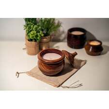 Soy Candle Vintage Handi Style - Sheesham Wood container