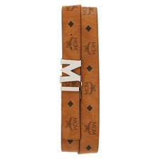 MCM Claus Reversible Belt, Main, color, Cognac