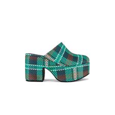 Larroude Miso Mule in Tartan Multi Green | REVOLVE