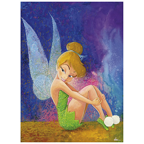 ''Tink Sitting'' Tinker Bell Giclée by Randy Noble | Giclees | Disney Store