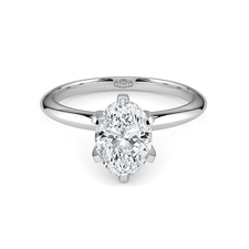 White Gold Ashley Oval Solitaire Engagement Ring