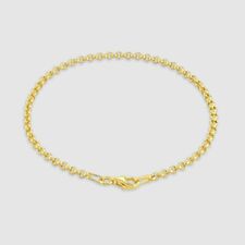 9ct Yellow Gold Plated Sterling Silver 2.6mm Belcher Bracelet