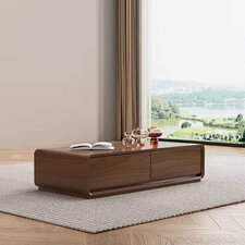 47" Handmade Coffee Table with 4 Drawers for Ample Storage Space