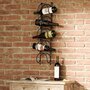 Wall Mounted Wine Bottle Rack in Black