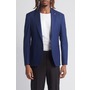 Ted Baker London Keith Soft Construction Textured Wool Sport Coat, Main, color, Navy