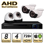4CH 720p AHD Security Camer...