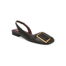 Tracy Slingback Square Toe Flat, Main, color, Black