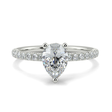 Lima Pave Hidden Halo Engagement Rings for Women