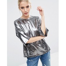 T-Shirt In Metallic