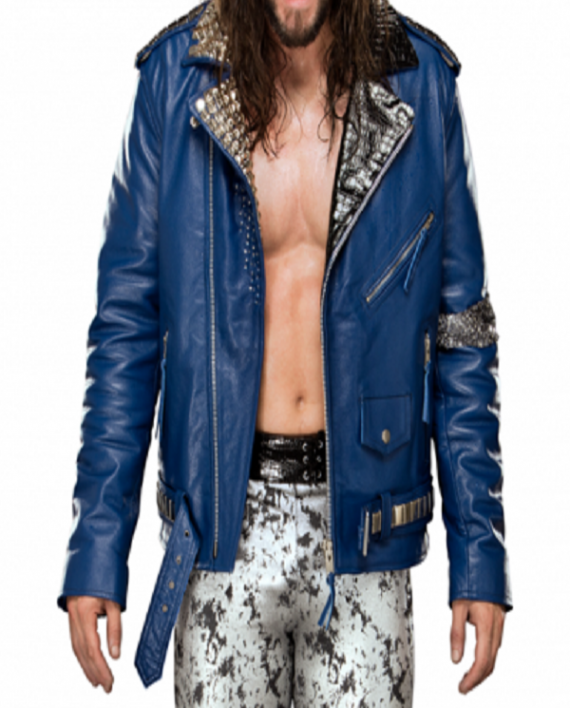Brian Kendrick Blue Leather Jacket | Top Celebs Jackets