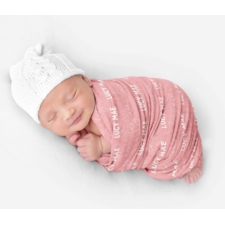 Two Font Personalized Name Swaddle Set with Bow