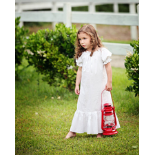 Vintage White Cotton Nightgown--Available in sizes 6M-12 girls