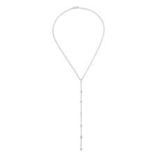 Diamonds Lariat Necklace with Fancy Shape
