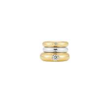 MEGA Zirconia Stacking Donut Ring in 14k Yellow Gold Plated | REVOLVE