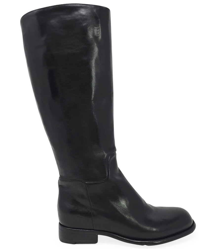 Black Flat Knee High Boot