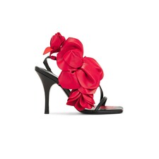 Magda Butrym Oversized Flower Sandal in Red | REVOLVE