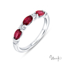 Oval Ruby and 1/5ctw Diamon...