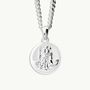 Sterling Silver 16mm Round St Christopher Necklace