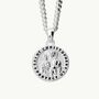 Sterling Silver 16mm Round St Christopher Necklace