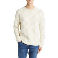 Treasure &amp; Bond Jacquard Check Sweater, Main, color, Beige Checker