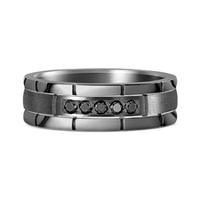 Leonardo Collection Tantalum &amp; Diamond Alternative Band
