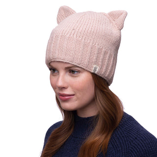 A woman wearing a Kitty ear...