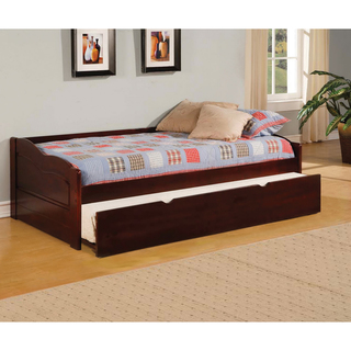 Bowiea Dark Cherry Daybed with Twin Trundle