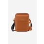 MAISON de SABRÉ Small Leather Messenger Bag, Main, color, Pecan Brown