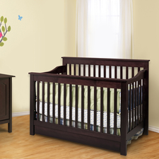 DaVinci Piedmont 4-in-1 Convertible Crib with Toddler Rail in Espresso