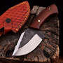 Custom Handmade EDC Skinning Knife with Full Tang Forged 1095 High Carbon Steel Blade and Rosewood Handle - 7 Inches