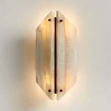 View Vivien Onyx Cream Stone Wall Sconce Light - image 1 of 6