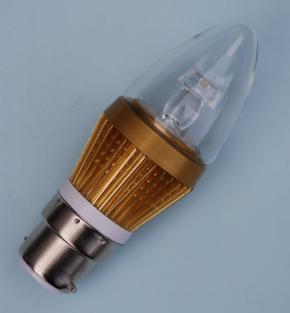 LED Candle Bulb 1x3W BC- Gold